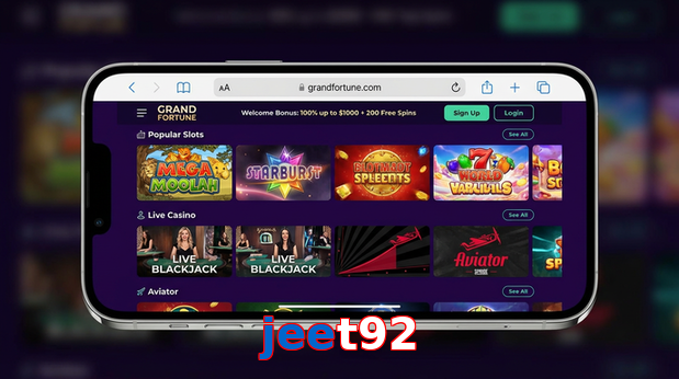 Main screen of Jeet92 ios page for PK players